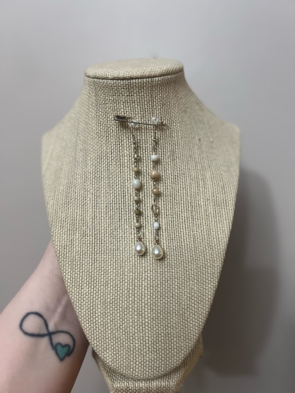 #68. Handmade Up cycled Earrings with Pearl